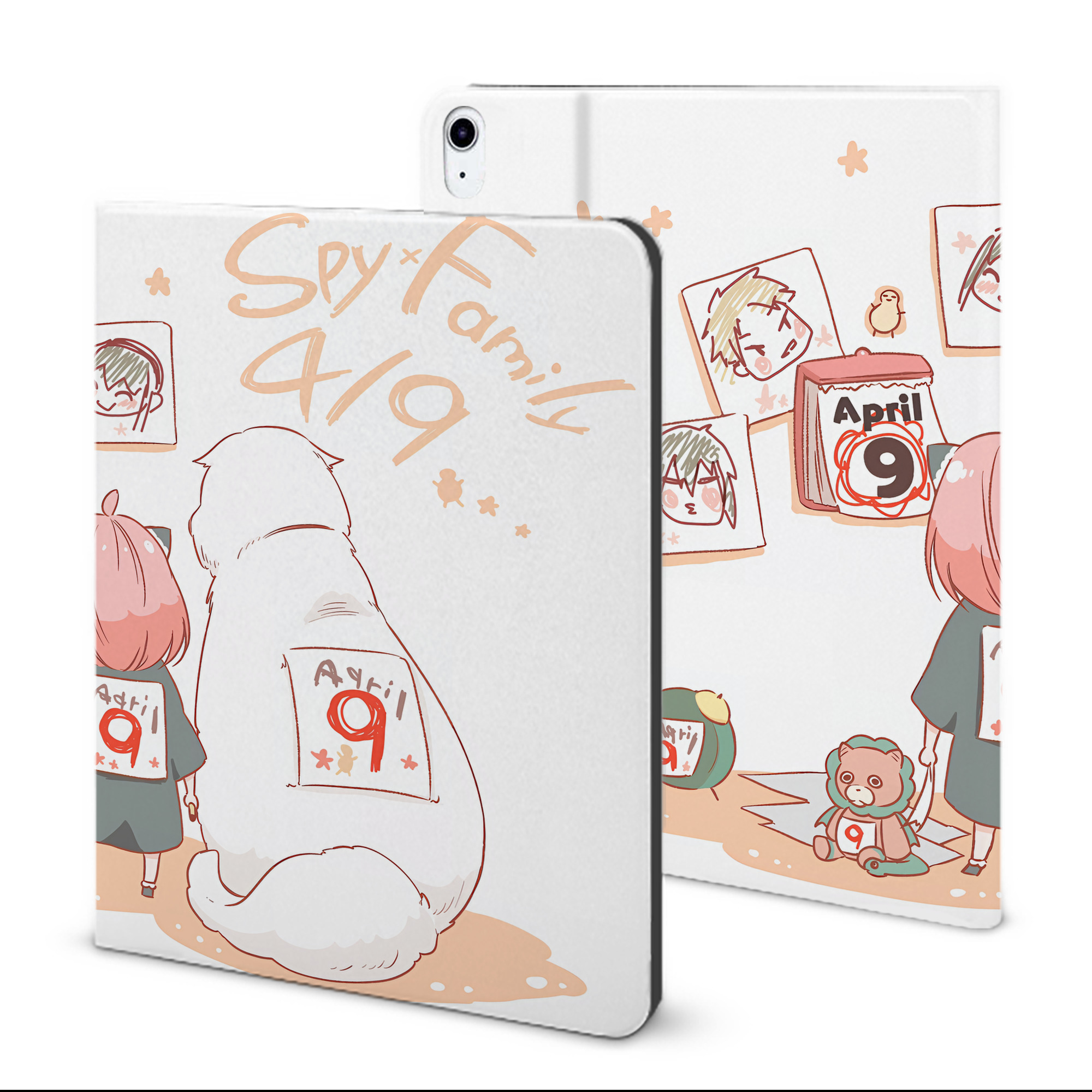 （画像用） SPY×FAMILY间谍家家酒 IPad ケース ブック型 PUレザー TPU 耐衝撃 軽量 薄型 ペン収納なし 全面保護 IPad 各モデル対応